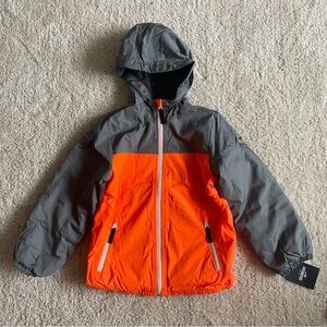 OshKosh Kid Fleece-Lined Colourblock Jacket - Orange, Size 7, NWT